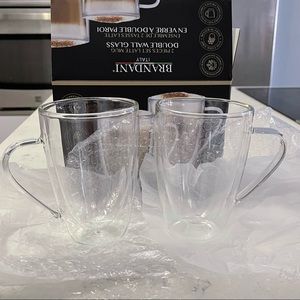 *NEW - NEVER USED | 2 piece set Mug Double wall glass